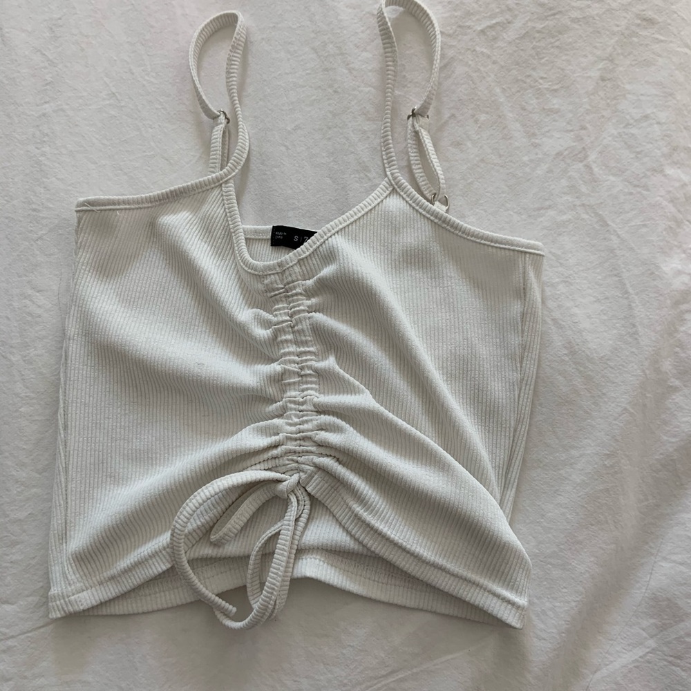 scrunched crop top